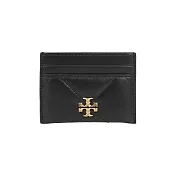 TORY BURCH Kira 菱格紋縫線4卡卡片夾/名片夾 (黑色)