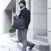 WONDER BAGGAGE | 日本職人手作防潑水托特/側背兩用包 黑色