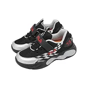 Fila 休閒鞋 J429A 中大童 小朋友 黑 銀 魔鬼氈 發光 燈鞋 斐樂 7J429A082 15cm BLACK/SILVER