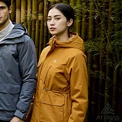 【ATUNAS 歐都納】女款防水透濕石墨烯科技纖維單件式連帽外套/大尺碼A1GA2536W- S 金黃棕