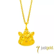 【Just Gold 鎮金店】平安小福馬 黃金吊墜-不含鍊(網路限定)