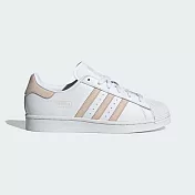 Adidas 愛迪達 Superstar W [IG4540] 女 運動休閒鞋 經典 復古鞋 貝殼頭 白 粉膚 23cm 白/粉紅
