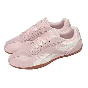 Reebok 休閒鞋 Ultra Lo 女鞋 粉 白 麂皮 緞面 復古 膠底 100245707 23.5cm PINK/CHALK/GUM