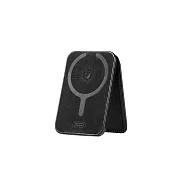 智慧定位卡包支架 支援 Apple全球定位 防丟器 磁吸卡包 MagSafe 手機支架 定位追蹤 遺失模式 定位器 蘋果 黑色