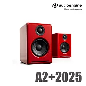 Audioengine A2+ 2025升級版 主動式立體聲藍牙書架喇叭-紅色款