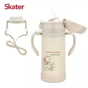 日本 吸管型不鏽鋼兩用杯(350ml) 維尼LOVE