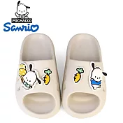 【HELLO KITTY】童鞋 POCHACCO 帕恰狗 兒童拖鞋 防水拖鞋 洞洞 室內室外 輕量 15 米色