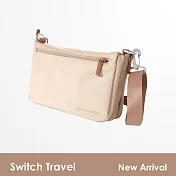 FORYU │多功能旅行斜背包 超大容量 防潑水 可掛行李箱桿 四色可選 - 奶茶色