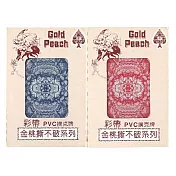 金桃牌 PVC 4006 撲克牌 彩帶 撕不破 塑膠 撲克牌 12副入（紅藍各6副） /組（單筆超取限2組）