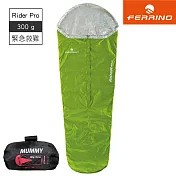 【FERRINO】Rider Pro 緊急救難睡袋 86369(登山、露營、戶外、休閒、健行、百岳、縱走、過夜) DVV綠