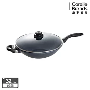 康寧餐具WORLD KITCHEN 大金藍寶石鑄造不沾深炒鍋- 32cm(含蓋)
