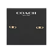 COACH CC Logo 連結造型針式耳環