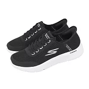 Skechers 健走鞋 Go Walk Flex Slip-Ins 男鞋 黑 白 緩衝 休閒鞋 216332BKW 26cm BLACKWHITE