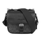 COACH Racer 塗層帆布及小牛皮釦式手提包/斜背包 (炭灰色)