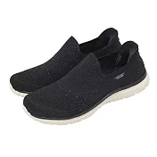 Skechers 健走鞋 Virtue Slip-Ins 女鞋 黑 白 套入式 緩衝 休閒鞋 104458BKW 23cm BLACK/WHITE