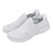 Skechers 健走鞋 Virtue Slip-Ins 女鞋 白 銀 套入式 緩衝 休閒鞋 104458WSL 23cm WHITE/SILVER