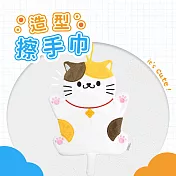【MORINO 摩力諾】可愛貓狗咪掛飾擦手巾/萬用擦拭巾/可當桌墊 單條 發財貓(花貓)