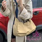 【iSPurple】輕巧百搭 多口袋獨立鞋倉尼龍托特包/卡其 卡其