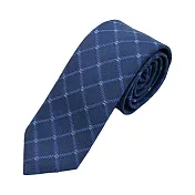 CHANEL 香奈兒 經典菱格紋真絲領帶 深藍