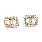 CHANEL 香奈兒耳環-  八角形通花水鑽