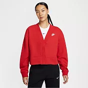 NIKE AS W NSW CLUB FLC LOOSE CARDIG 女 休閒外套 IF5456657 L 紅色