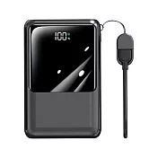 MCK-NPET 自帶線 數位顯示行動電源 20000mAh 黑