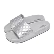 Skechers 拖鞋 Arch Fit Hyper Slide 女鞋 銀 灰 彈力涼拖鞋 141711SIL 22cm SILVER