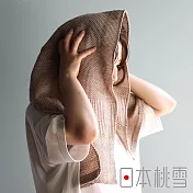 【日本桃雪】SEK抗菌防臭檜木鬆餅紋迷你浴巾 (茶棕) | 鈴木太太公司貨