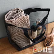 【日本桃雪】SEK抗菌防臭檜木鬆餅紋連帽浴巾 (茶棕) | 鈴木太太公司貨