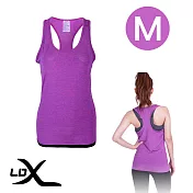 【LDX】極致透氣 舒適彈力運動背心 女款 (兩色任選) 紫桃-M