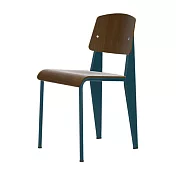 Vitra Standard 標準單椅 （胡桃木座面、王朝藍椅腳）
