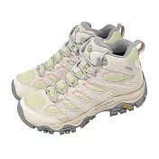 Merrell 登山鞋 Moab 3 Mid WP 女鞋 米綠 防潑水 中筒 黃金大底 ML00003600 23cm MEADOW