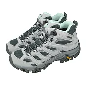 Merrell 登山鞋 Moab 3 Mid WP 女鞋 灰 防潑水 中筒 黃金大底 ML00004923 23cm ALLOY