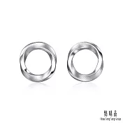 【點睛品】網路獨家款 莫比烏斯環 鉑金耳環 (一對)