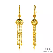 【點睛品】婚慶八寶 黃金耳環_計價黃金(一對)