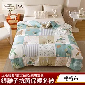 【PETER RABBIT 比得兔】比得兔與V&A博物館 單人銀離子抗菌保暖冬被(多款任選/正版授權/銀離子/被子/棉被) 格格布