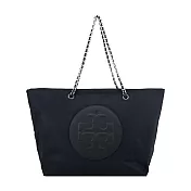 TORY BURCH ELLA 經典立體LOGO鏈帶托特包- 黑