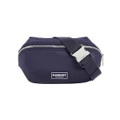 BURBERRY Talbot 白色方形標誌尼龍帆布腰包/胸口包 (海軍藍)