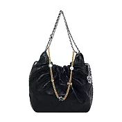 TORY BURCH Fleming Soft吊墜復古束口包(迷你/多色選)- 黑色