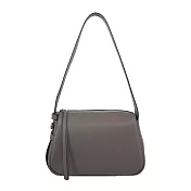 TORY BURCH Romy 荔枝紋寬背帶斜背包(小)- 橡木灰