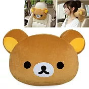 【Rilakkuma 拉拉熊】 (臉型)絨毛座椅頭靠枕/午安枕 (台灣製)