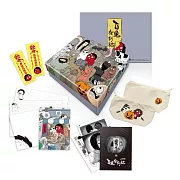 阿慢鬼節嘉年華★百鬼夜行誌狂歡禮物包（暗黑本、筆袋、收納盒、筆記本、書籤5件組）