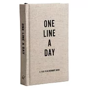 Canvas One Line a Day: A Five-Year Memory Book (Yearly Memory Journal and Diary, Natural Canvas Cover)