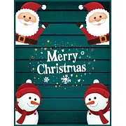 Merry Christmas: Cute Christmas 8.5x11 Lined writing notebook journal for christmas lists, planning, menus, gifts, and more; Christmas