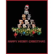 Happy Merry Christmas: Cute Christmas 8.5x11 Lined writing notebook journal for christmas lists, planning, menus, gifts, and more; Christmas