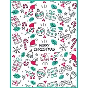 Merry Christmas: Christmas Notebook - Holiday Planner- Black Paper Journal With Lined Black Pages - 8.5x11 Size - 100 pages - Soft Matt