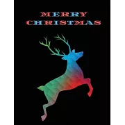 Merry Christmas: Christmas Notebook - Holiday Planner- Black Paper Journal With Lined Black Pages - 8.5x11 Size - 100 pages - Soft Matt