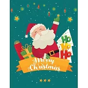 Ho ho ho merry christmas: Christmas Notebook - Holiday Planner- Black Paper Journal With Lined Black Pages - 8.5x11 Size - 110 pages - Soft Matt