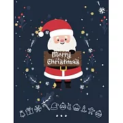 Merry Christmas: Cute Christmas 8.5x11 Lined writing notebook journal for christmas lists, planning, menus, gifts, and more; Christmas