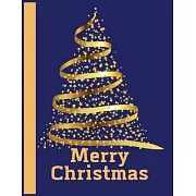 Merry Christmas: Lined writing notebook journal for christmas lists, journal, menus, gifts, and more